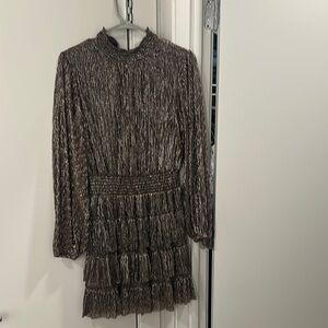 1. State Metallic Long Sleeve Dress